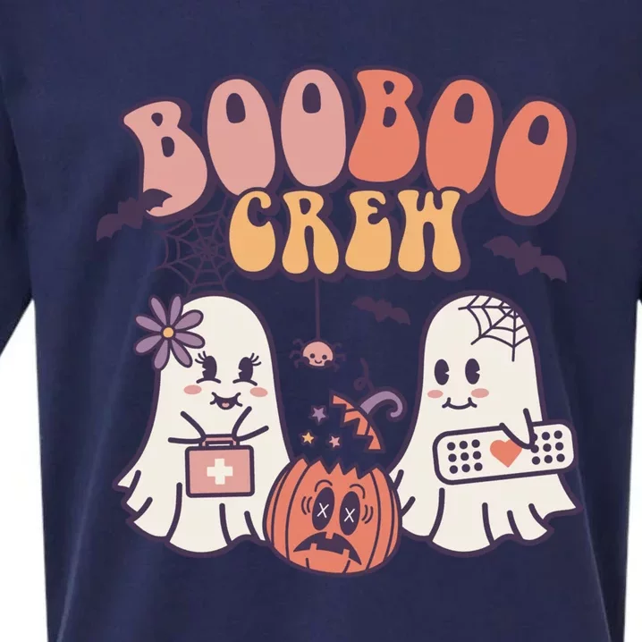 Boo Boo Crew Ghost Doctor Paramedic EMT Nurse Halloween Sueded Cloud Jersey T-Shirt