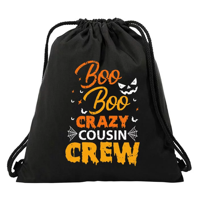 Boo Boo Crazy Cousin Crew Halloween Family Member Cousins Drawstring Bag