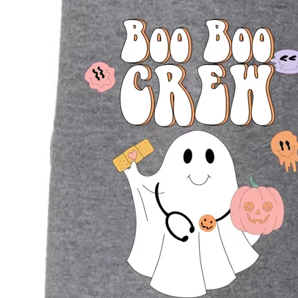 Boo Boo Crew For Halloween Nurse Funny Gift Doggie 3-End Fleece Hoodie