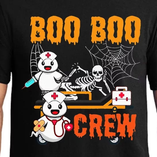 Boo Boo Crew Nurse Halloween Ghost Skeleton Nurses RN Pajama Set