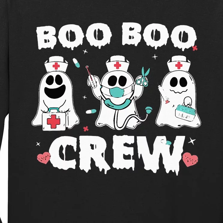 boo boo crew nurse halloween cute ghost costume matching Tall Long Sleeve T-Shirt