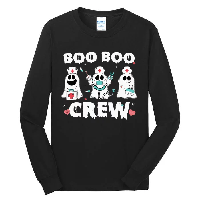 boo boo crew nurse halloween cute ghost costume matching Tall Long Sleeve T-Shirt