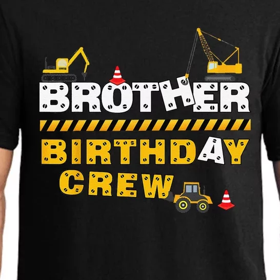 Brother Birthday Crew Construction Family Birthday Party Pajama Set