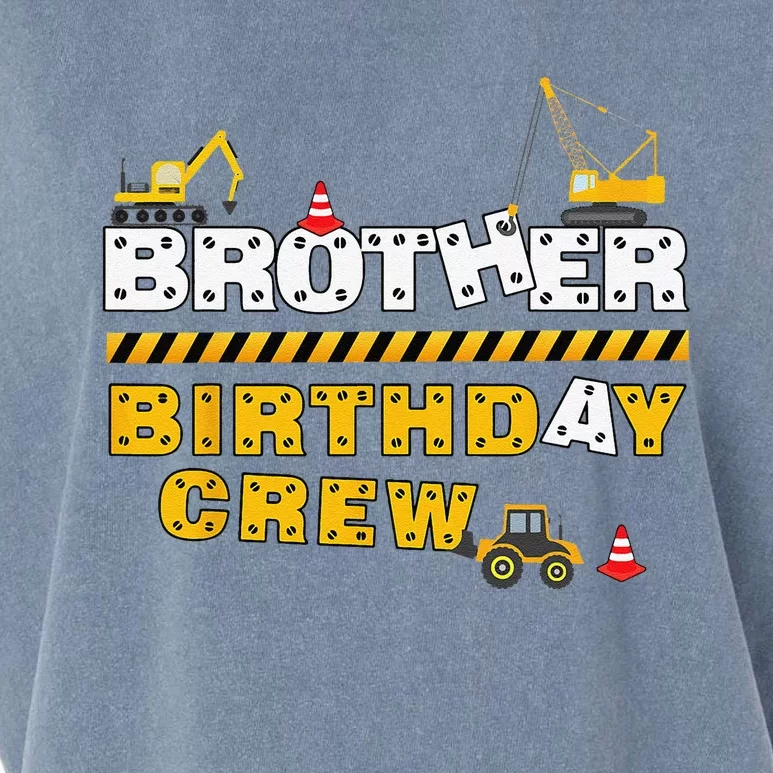 Brother Birthday Crew Construction Family Birthday Party Garment-Dyed Women's Muscle Tee