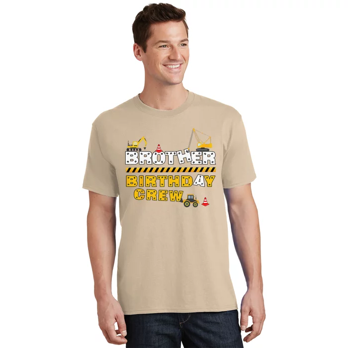 Brother Birthday Crew Construction Family Birthday Party T-Shirt