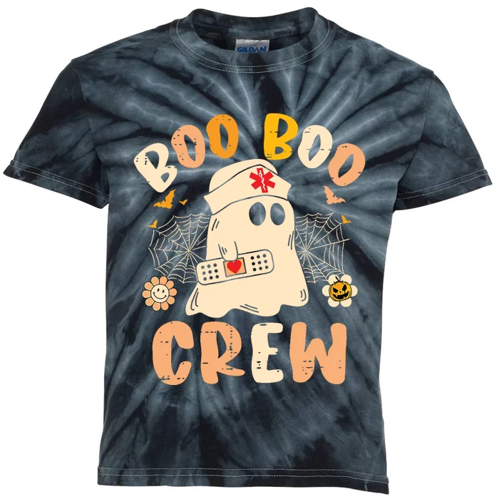 Boo Boo Crew Ghost Halloween Paramedic Nurse Rn Er Nicu Lpn Kids Tie-Dye T-Shirt