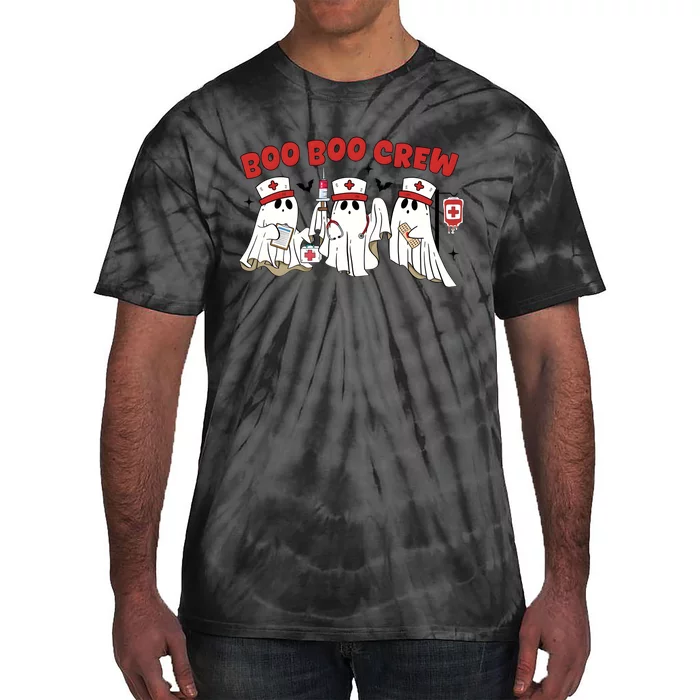 Boo Boo Crew Halloween Nurse Tie-Dye T-Shirt