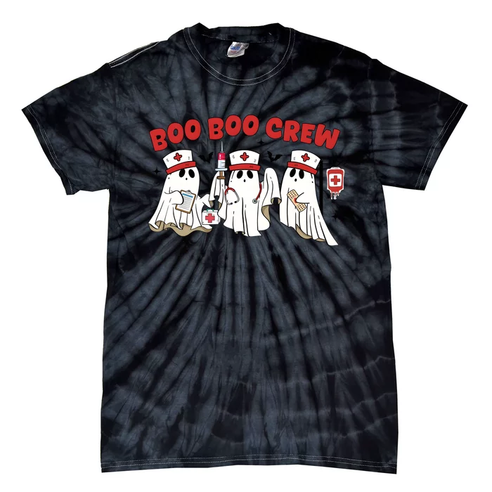 Boo Boo Crew Halloween Nurse Tie-Dye T-Shirt