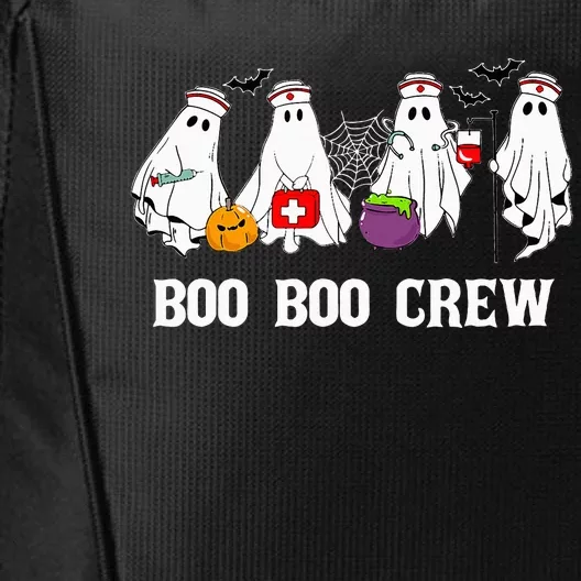 Boo Boo Crew Nurse Funny Ghost Halloween Nursing City Backpack