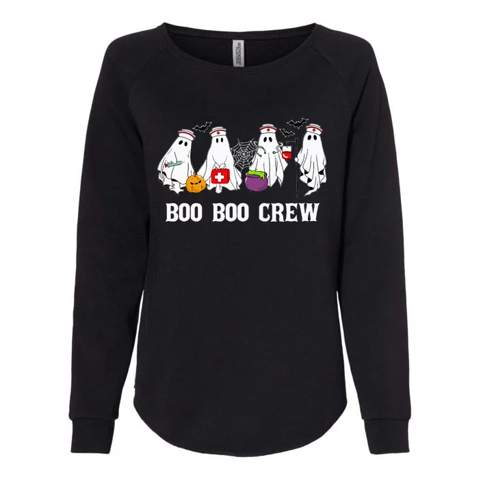 Boo Boo Crew Nurse Funny Ghost Halloween Nursing Womens California Wash Sweatshirt