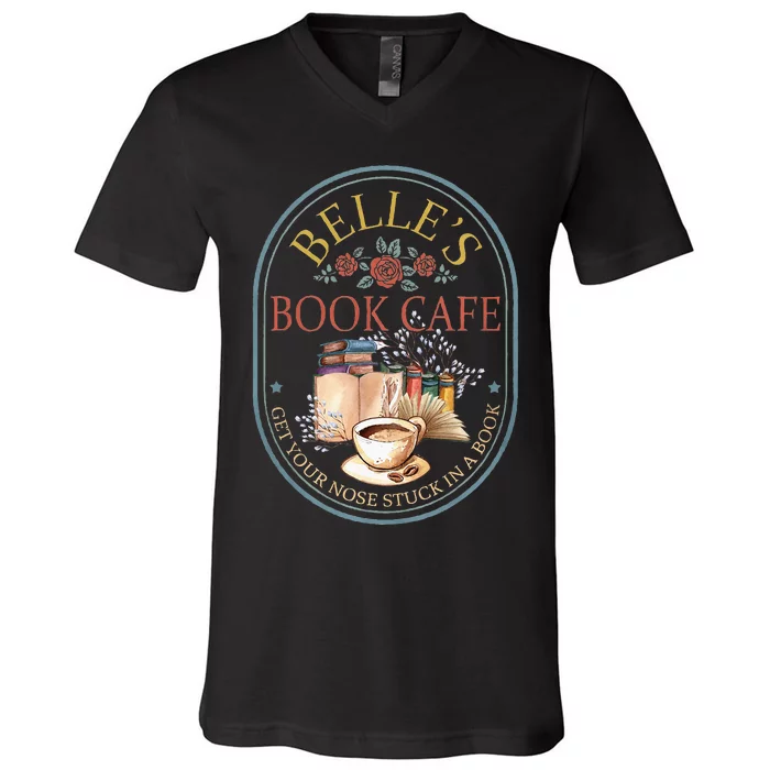 BelleS Book Cafe Bellebook Shop V-Neck T-Shirt