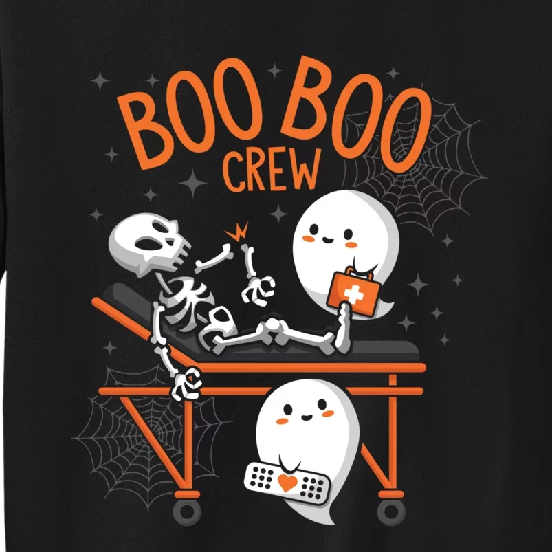 Boo Boo Crew Ghost Doctor Paramedic EMT Nurse Halloween Tall Sweatshirt