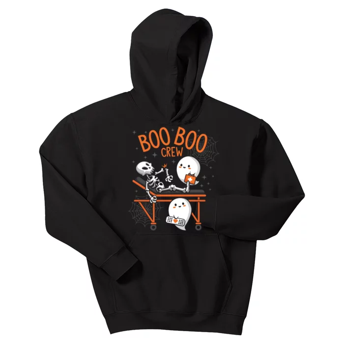 Boo Boo Crew Ghost Doctor Paramedic EMT Nurse Halloween Kids Hoodie