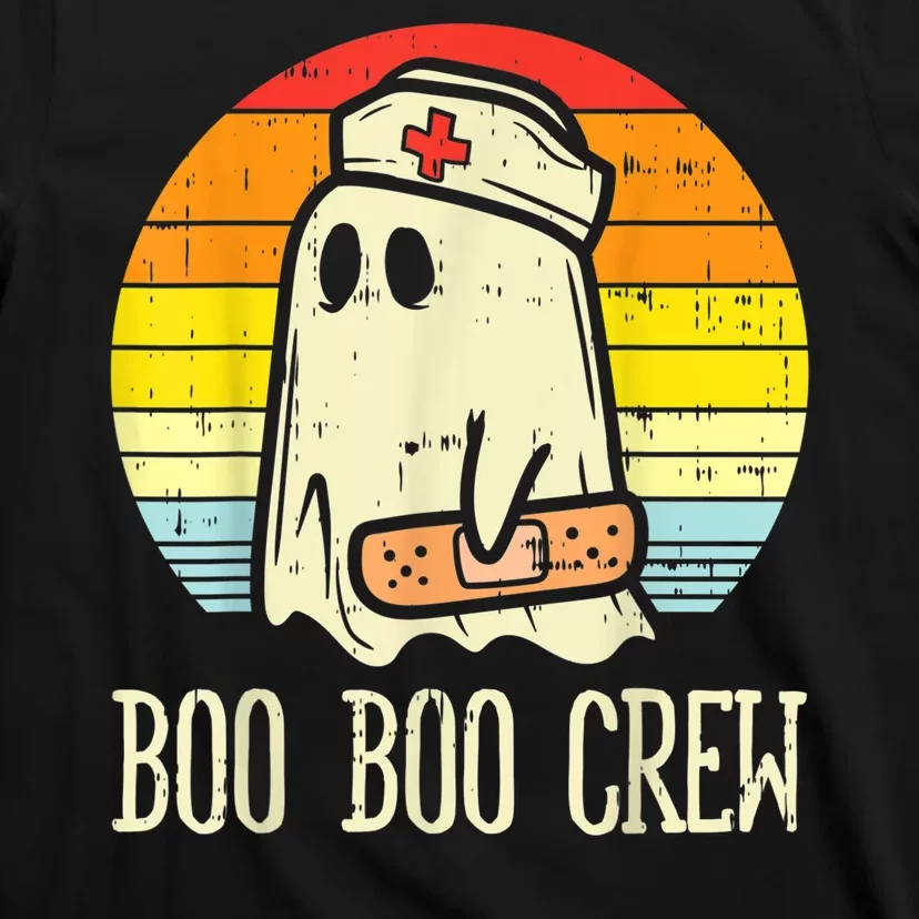 Boo Boo Crew Nurse Halloween Shirt For Nurses RN Ghost Women T-Shirt