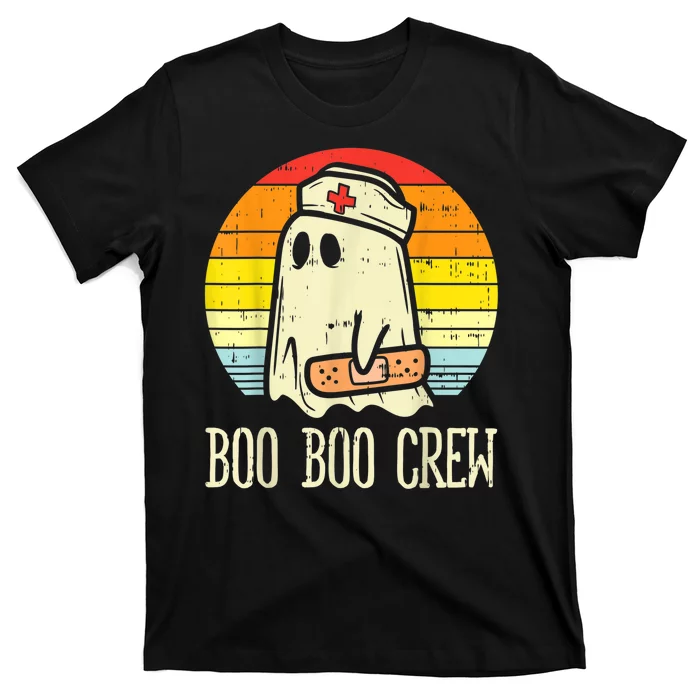 Boo Boo Crew Nurse Halloween Shirt For Nurses RN Ghost Women T-Shirt