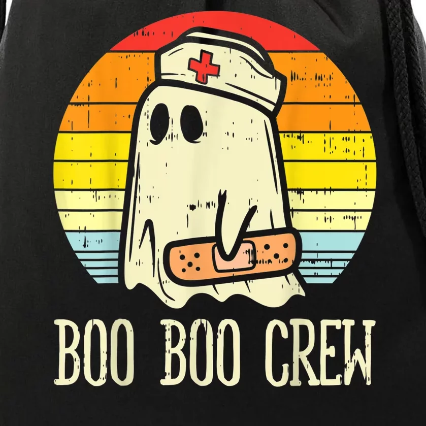 Boo Boo Crew Nurse Halloween Shirt For Nurses RN Ghost Women Drawstring Bag