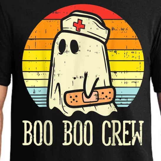 Boo Boo Crew Nurse Halloween Shirt For Nurses RN Ghost Women Pajama Set