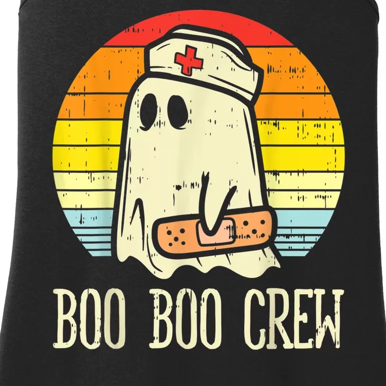 Boo Boo Crew Nurse Halloween Shirt For Nurses RN Ghost Women Ladies Essential Tank