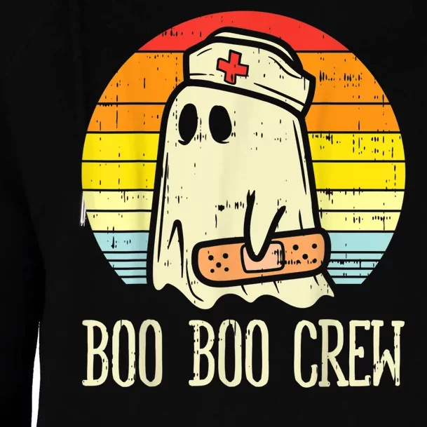 Boo Boo Crew Nurse Halloween Shirt For Nurses RN Ghost Women Womens Funnel Neck Pullover Hood