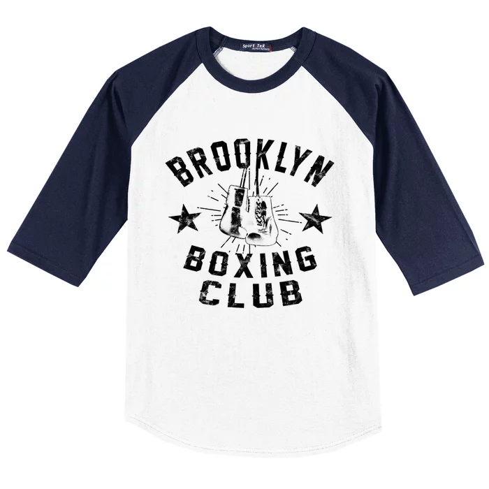 Brooklyn Boxing Club Vintage Distressed Boxing Funny Gift Baseball Sleeve Shirt