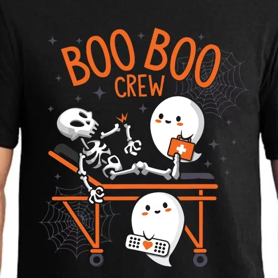 Boo Boo Crew Ghost Doctor Paramedic Emt Nurse Halloween Pajama Set