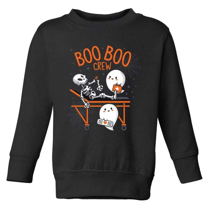 Boo Boo Crew Ghost Doctor Paramedic Emt Nurse Halloween Toddler Sweatshirt