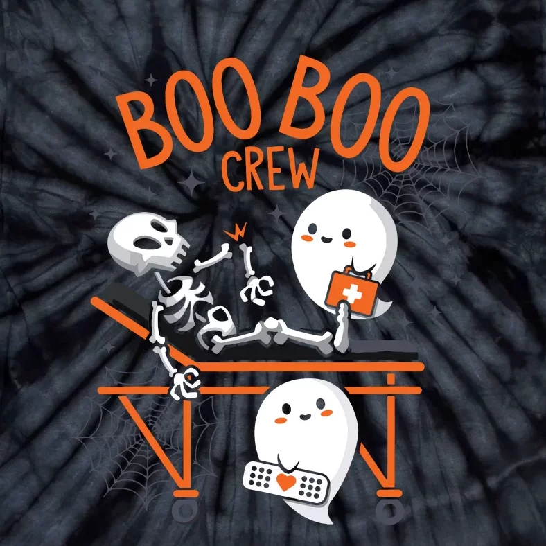 Boo Boo Crew Ghost Doctor Paramedic Emt Nurse Halloween Tie-Dye T-Shirt