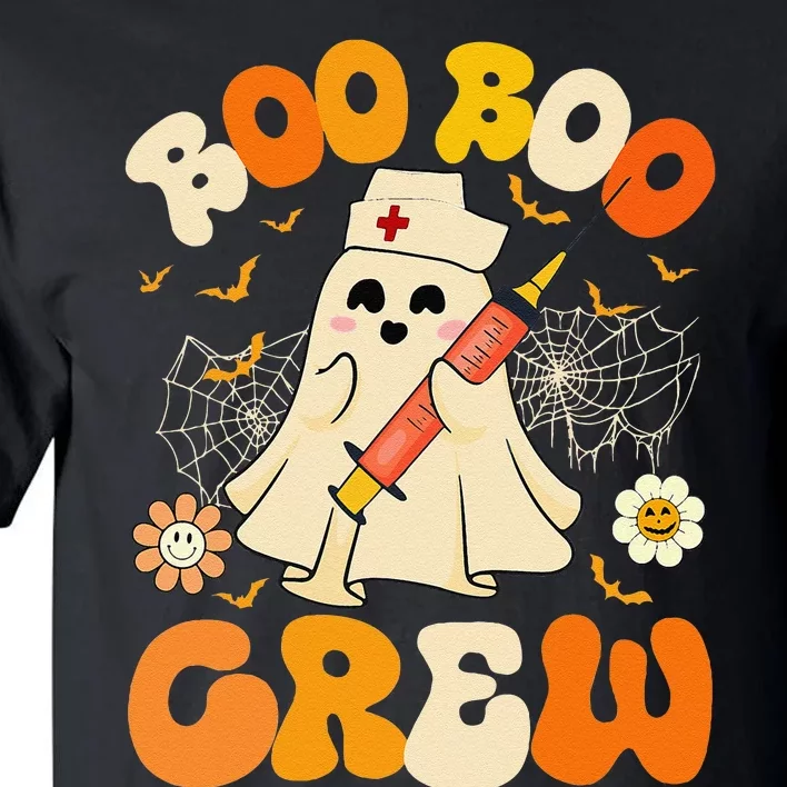 Boo Boo Crew Funny Ghost Nurse Retro Halloween Nursing Gift Tall T-Shirt