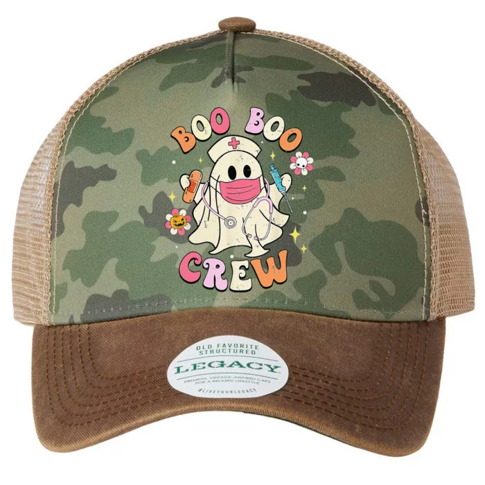 Boo Boo Crew Halloween Ghost Nurse Gift Legacy Tie Dye Trucker Hat