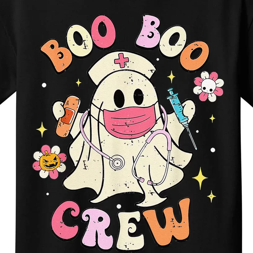 Boo Boo Crew Halloween Ghost Nurse Gift Kids T-Shirt