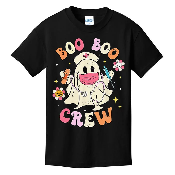 Boo Boo Crew Halloween Ghost Nurse Gift Kids T-Shirt