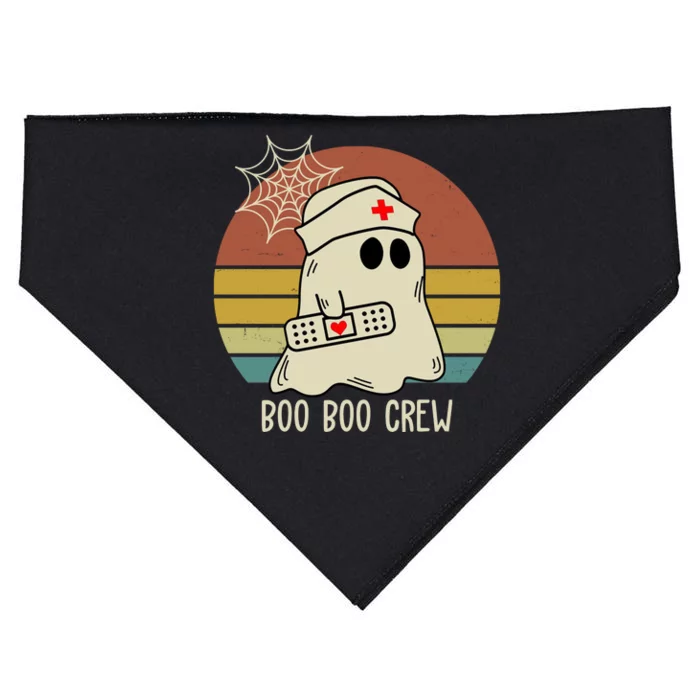 Boo Boo Crew Nurse Halloween Nurse Retro USA-Made Doggie Bandana