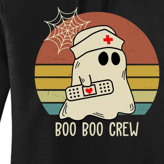 Boo Boo Crew Nurse Halloween Nurse Retro Women's Pullover Hoodie