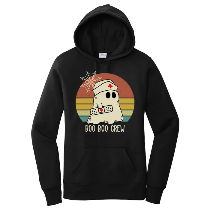 Boo Boo Crew Nurse Halloween Nurse Retro Women's Pullover Hoodie