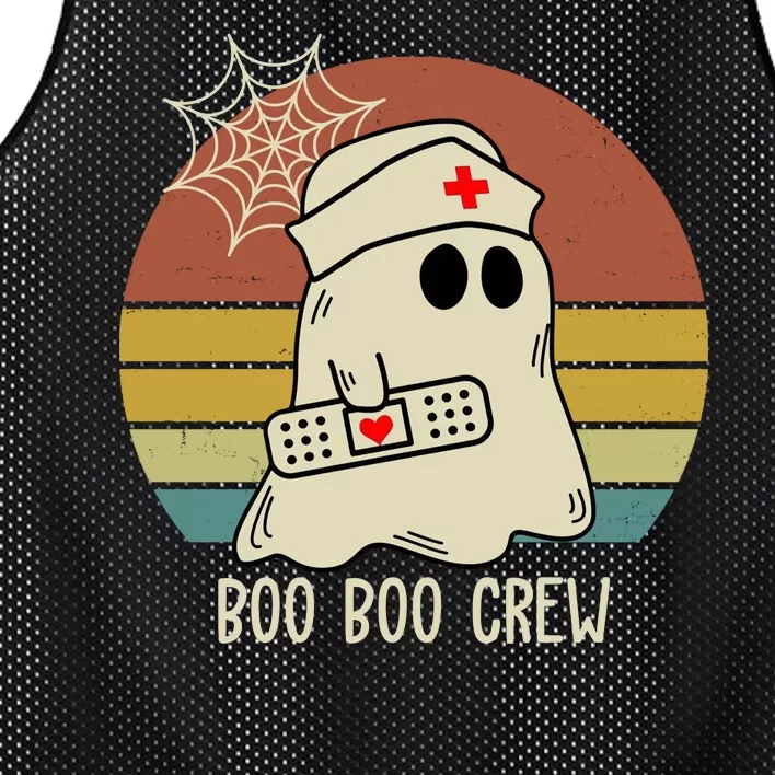 Boo Boo Crew Nurse Halloween Nurse Retro Mesh Reversible Basketball Jersey Tank