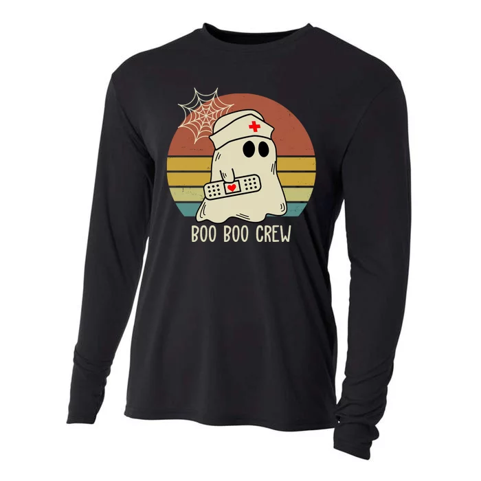 Boo Boo Crew Nurse Halloween Nurse Retro Cooling Performance Long Sleeve Crew