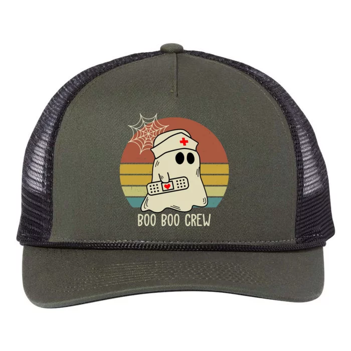 Boo Boo Crew Nurse Halloween Nurse Retro Retro Rope Trucker Hat Cap