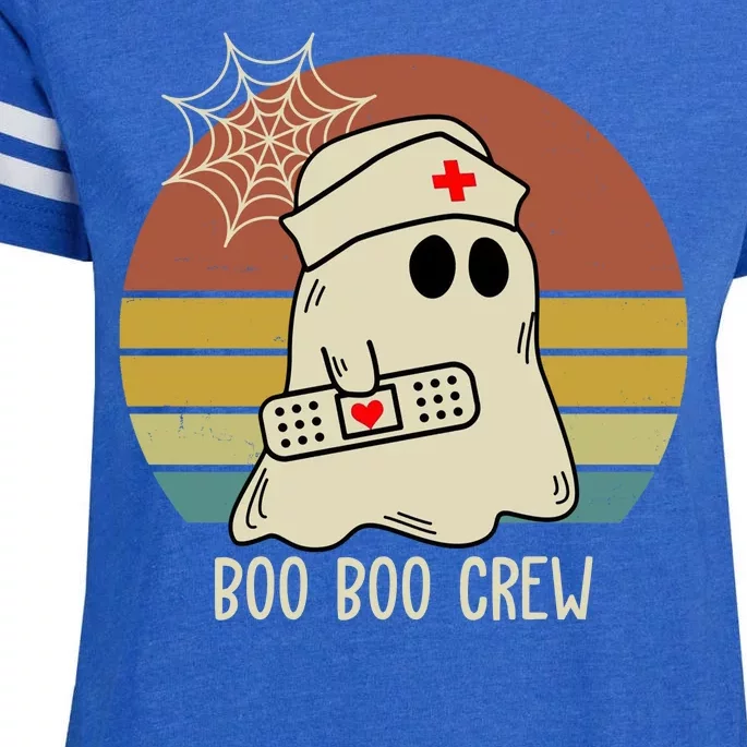 Boo Boo Crew Nurse Halloween Nurse Retro Enza Ladies Jersey Football T-Shirt