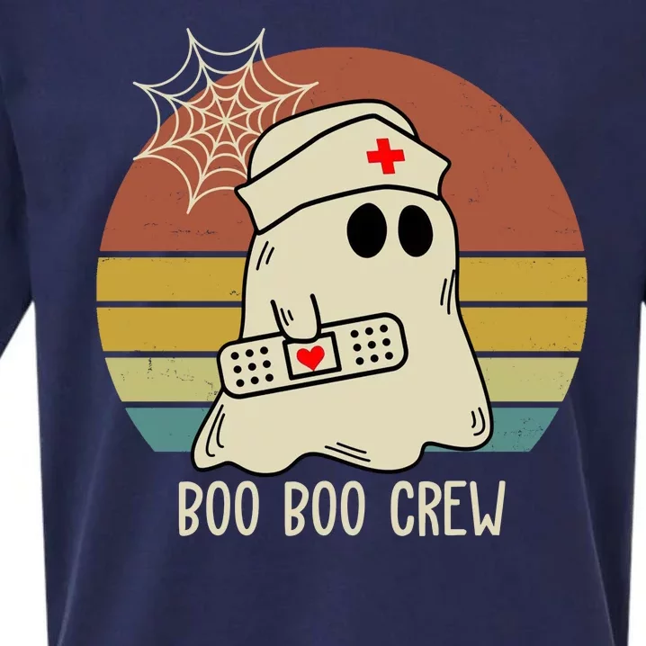 Boo Boo Crew Nurse Halloween Nurse Retro Sueded Cloud Jersey T-Shirt