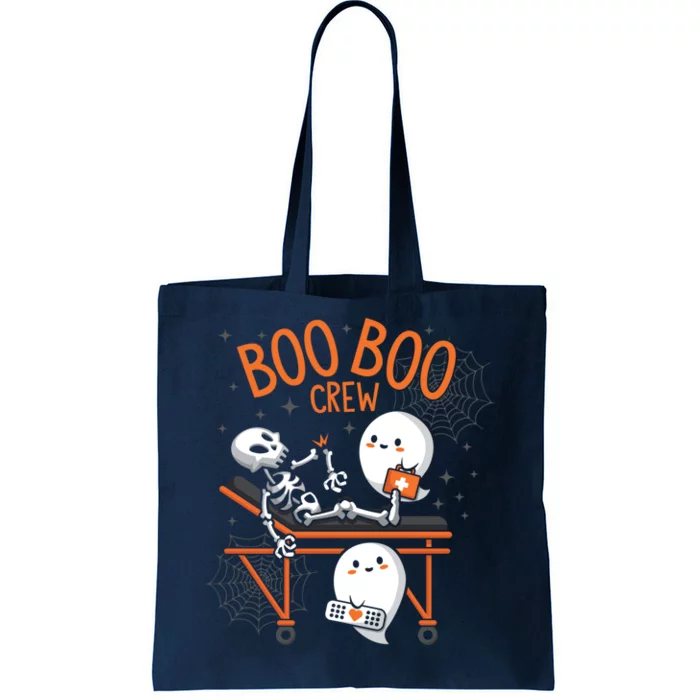 Boo Boo Crew Ghost Doctor Paramedic EMT Nurse Halloween Tote Bag