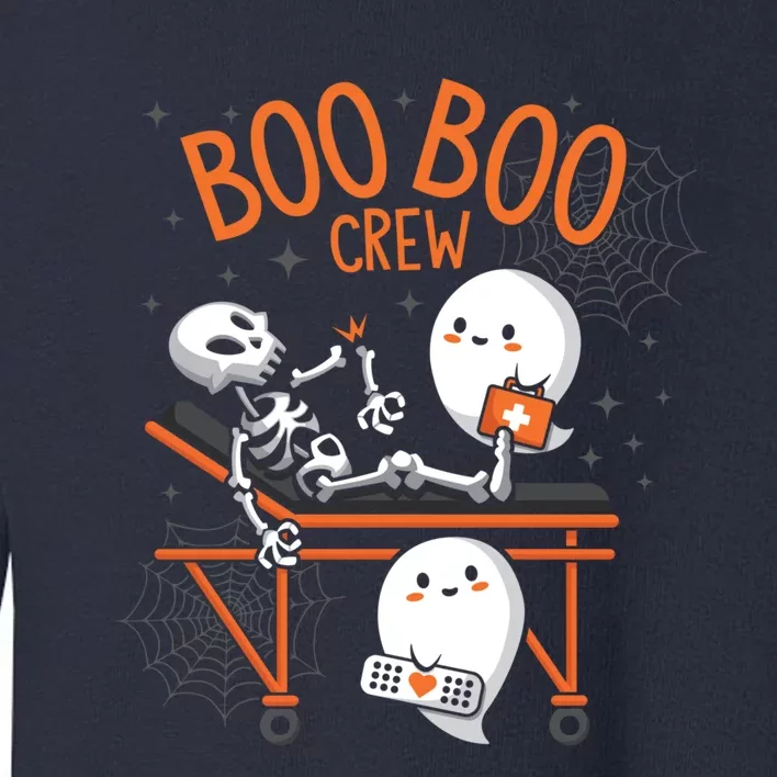 Boo Boo Crew Ghost Doctor Paramedic EMT Nurse Halloween Toddler Sweatshirt