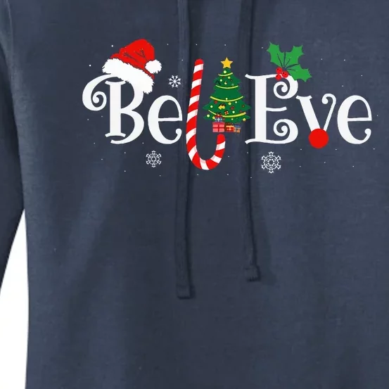 BEST BELIEVE CHRISTMAS PAJAMA EVER Xmas Family Funny Women's Pullover Hoodie