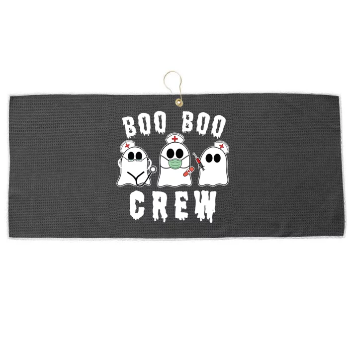 Boo Boo Crew Funny Nurse Halloween Ghost Costume Large Microfiber Waffle Golf Towel