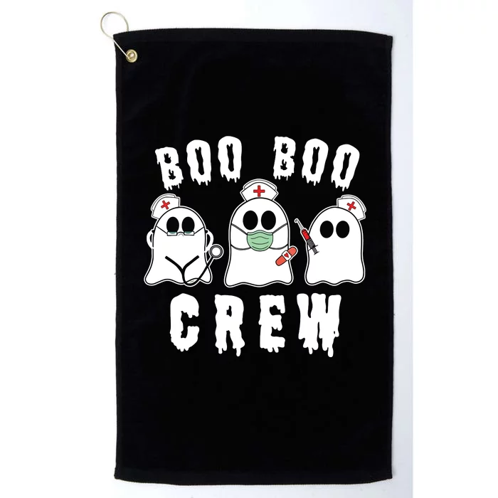 Boo Boo Crew Funny Nurse Halloween Ghost Costume Platinum Collection Golf Towel