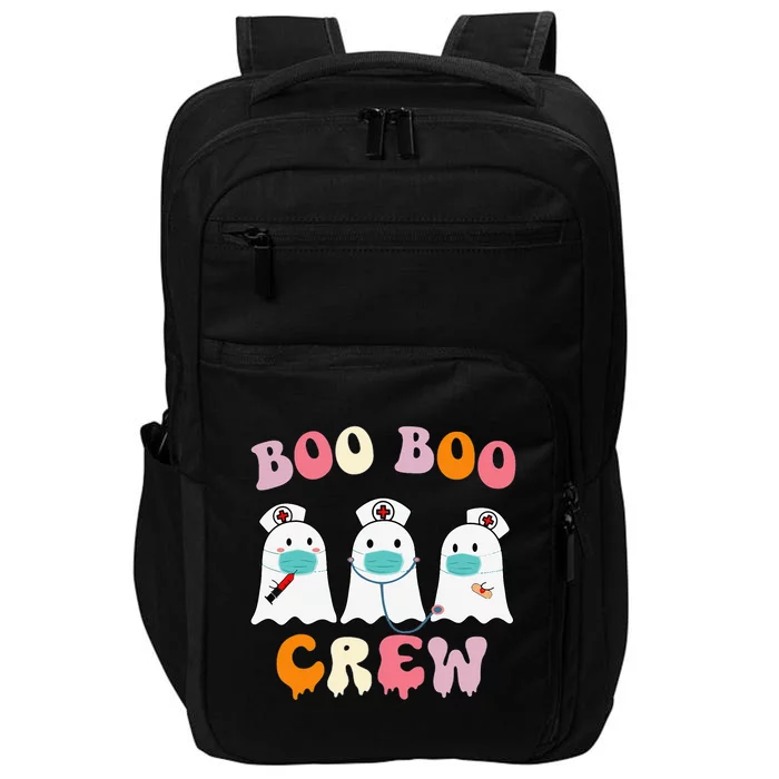 Boo Boo Crew Nurse Groovy Ghost Funny Halloween Impact Tech Backpack