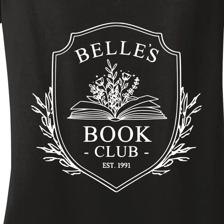 Belles Book Club Enchanted Rose Women's V-Neck T-Shirt