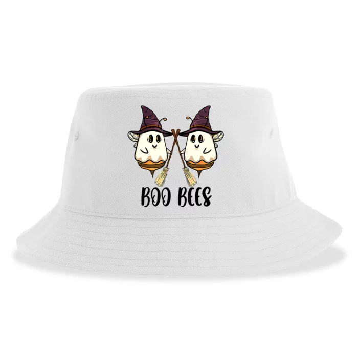 Boo Bees Couples Witch Halloween Costume Ghost Funny Sustainable Bucket Hat