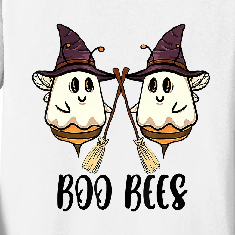 Boo Bees Couples Witch Halloween Costume Ghost Funny Kids Long Sleeve Shirt