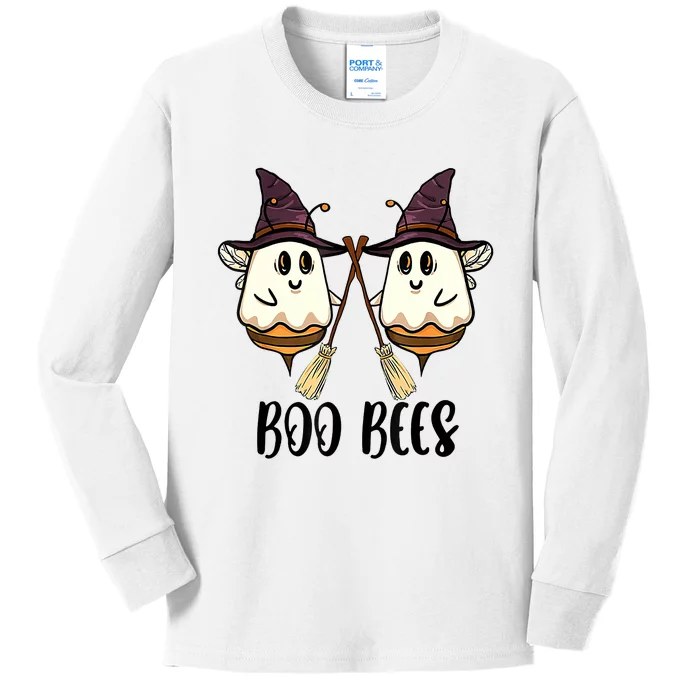 Boo Bees Couples Witch Halloween Costume Ghost Funny Kids Long Sleeve Shirt