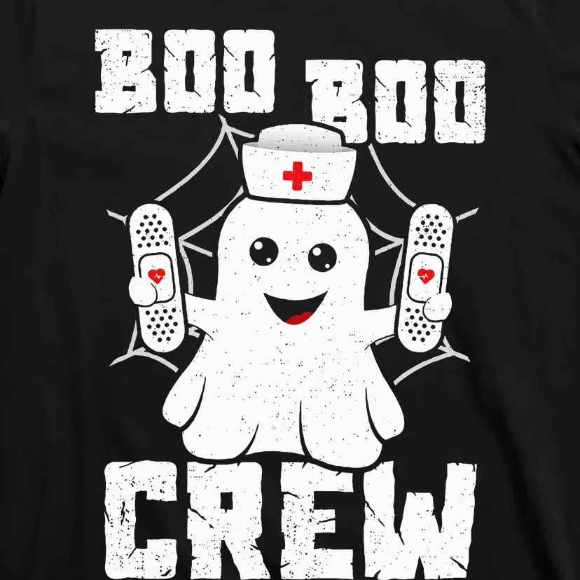 Boo Boo Crew Ghost Nurse Costume Funny Halloween T-Shirt